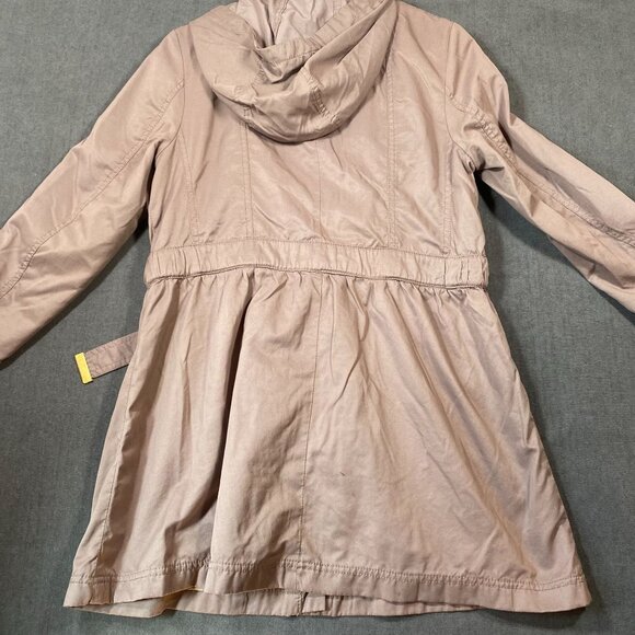 H&M Womens Taupe Belted Jacket With Gold Accent Buttons Size 8 Medium - Picture 11 of 13
